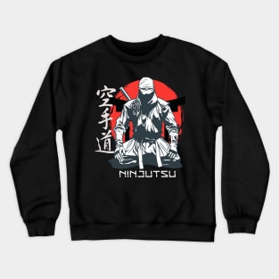 Ninjutsu Ninja Retro Vintage Samurai Warrior Crewneck Sweatshirt
